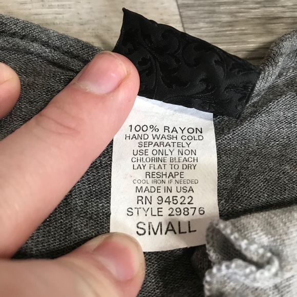 DayTrip Grey Red Stripes Cardigan; size small - Picture 3 of 6